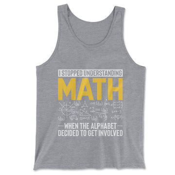 Why I Stopped Understanding Math Men/Unisex Tank in Athletic Heather color
